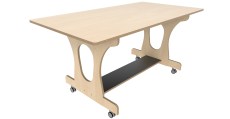 Hoogzit tafel L150 x B80 cm Berken Tangara Groothandel voor de Kinderopvang Kinderdagverblijfinrichting